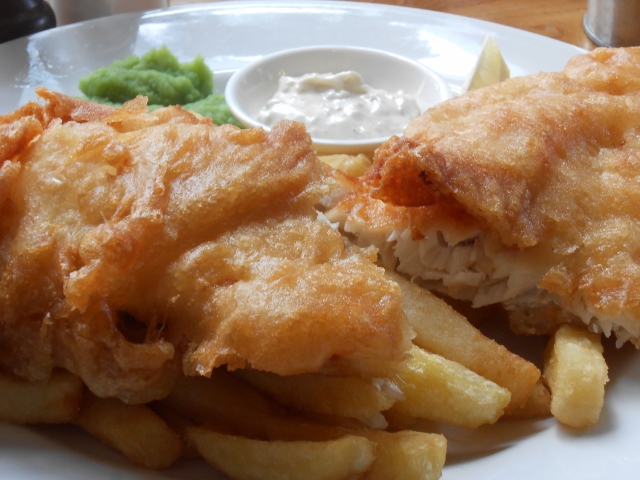 イギリスに来たら、やっぱりフィッシュ&チップスでしょ。 みゅう